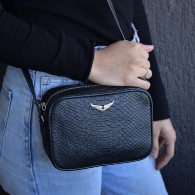 Cartera Zadig et Voltaire Crossbody Cuadrado Cuero Serpiente