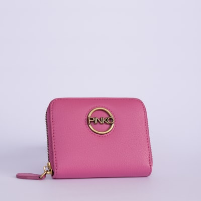 Billetera Pinko Pequeña Cuadrada Fucsia1