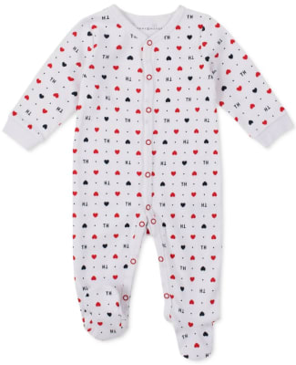 Enterito Tommy Hilfiger Kids corazones blanco