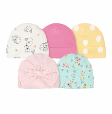 Set 5 Gorros Gerber zorrito Rosa1