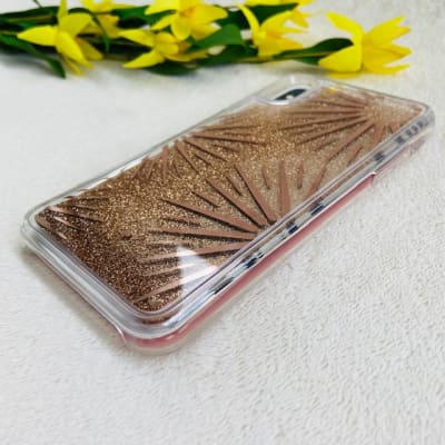 Carcasa Kate Spade soles dorados glitter