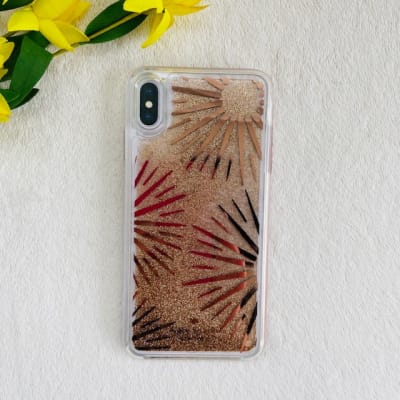 Carcasa Kate Spade soles dorados glitter1