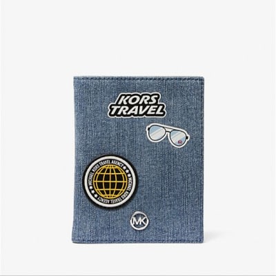 Porta Pasaporte Michael Kors Jet set travel Denim Azul