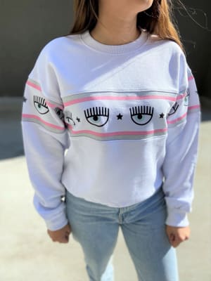 Poleron Chiara Ferragni blanco linea ojos1