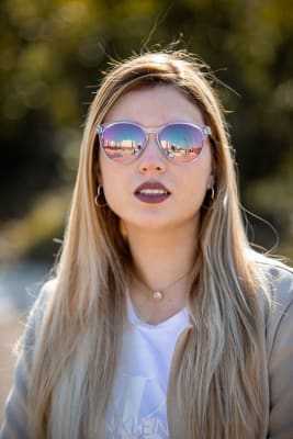 Lentes Michael Kors Tampa rosado marco transparente1