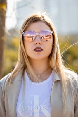 Lentes Michael Kors Marbella rosado marco transparente1