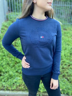 Poleron Tommy Hilfiger logo bordado azul marino1