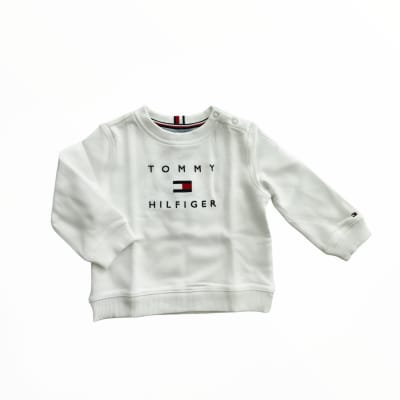Poleron Tommy Hilfiger Kids logo grande blanco1
