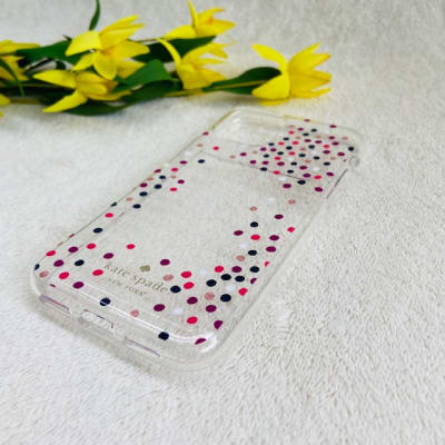 Carcasa Kate Spade transparente puntos de colores