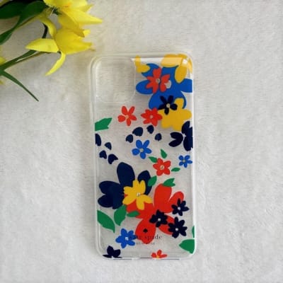Carcasa Kate Spade transparente flores colores