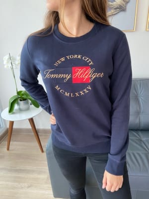 Poleron Tommy Hilfiger logo azul marino1