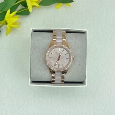 Reloj mujer Michael Kors correa eslabones rosa1