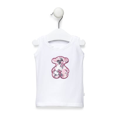 Polera Baby Tous sin mangas oso Kaos rosado1