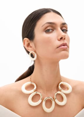 Collar Lola Casademunt ovalos combinados acrilico y metal2