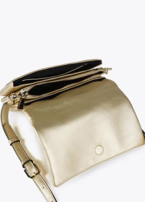 Cartera Lola Casademunt tres compartimentos y solapa Dorada