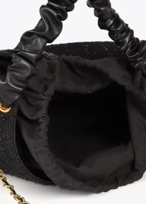 Cartera Lola Casademunt tejido Logo LC negro