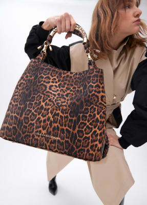 Cartera Lola Casademunt Shopper Print Marron - Negro1