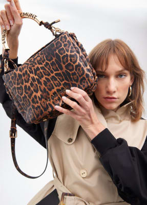 Cartera Lola Casademunt Print Marron - negro1