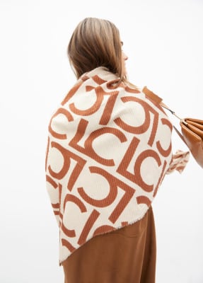 Pañuelo Lola Casademunt Bicolor Crudo - Marron1