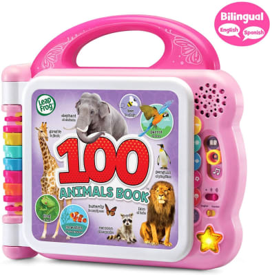 Libro interactivo bilingue Leap Frog animales rosado1