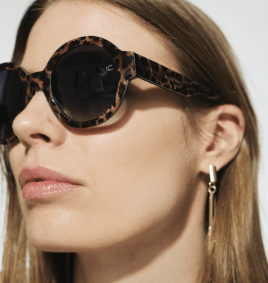 Lentes Lola Casademunt Marco redondo animal print1