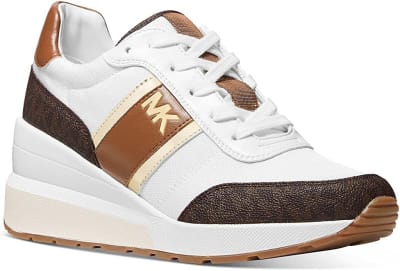 Zapatillas Michael Kors Mabel trainer Colores Cafe y Blanco