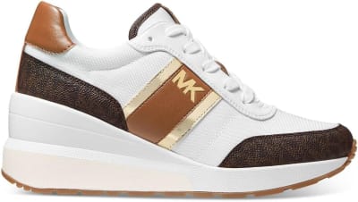 Zapatillas Michael Kors Mabel trainer Colores Cafe y Blanco