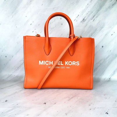 Cartera Michael Kors Mirella Cuero Mediana Naranjo1