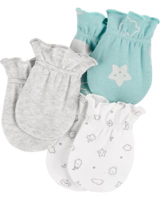 Set 3 mitones Carter's gris1