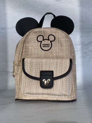 Mochila Disney Mickey Mouse beige orejitas1