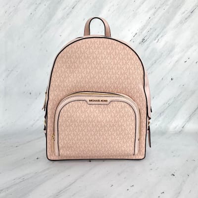 Mochila Michael Kors Jaycee grande monograma rosa1