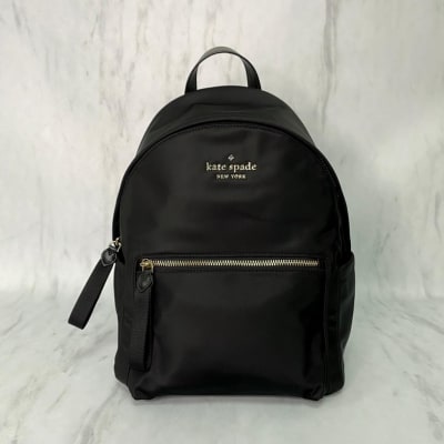 Mochila Kate Spade Chelsea mediana negra cierre dorado1