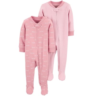 Set 2 pijamas Carter´s diseño rosado