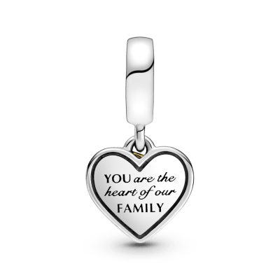 Charm Pandora Colgante De Dos Tonos Arbol De Familia Y Corazon
