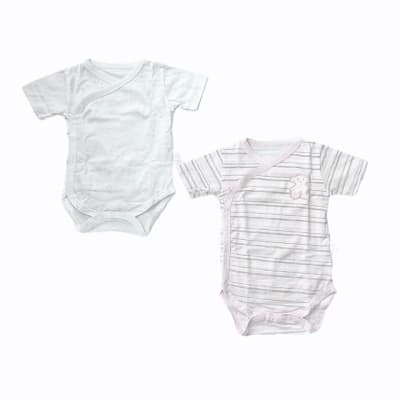 Set 2 bodys Baby Tous rayas rosa y estrellas plata1