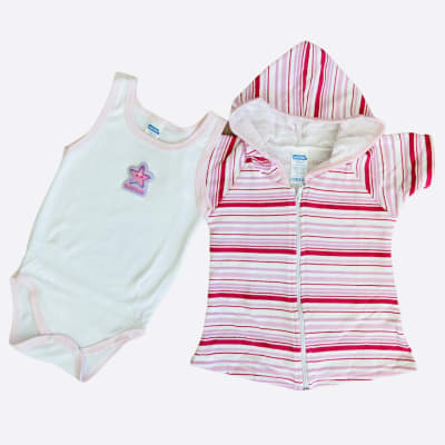 Conjunto Baby Mink Bata de baño con body