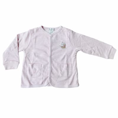 Poleron Baby Cottons rayas rosa