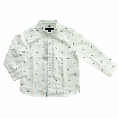 Camisa Tommy Hilfiger Kids diseño blanca1
