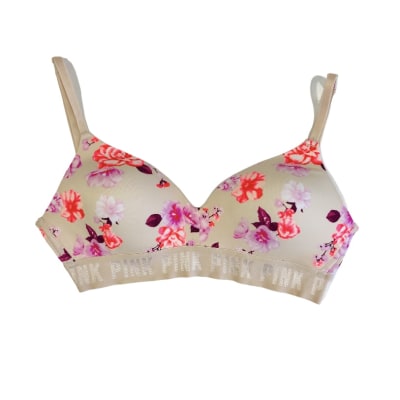 sosten Pink pretina flores beige1