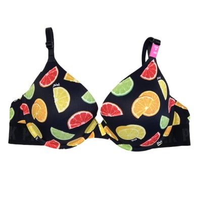 Sosten Pink diseño frutas negro