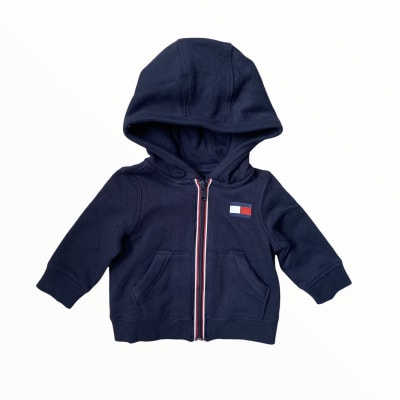 Poleron Tommy Hilfiger Kids con cierre azul1