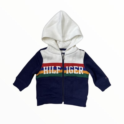 Poleron Tommy Hilfiger Kids azul/blanco1
