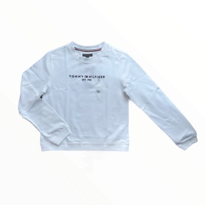 Poleron niño Tommy Hilfiger Kids logo blanco