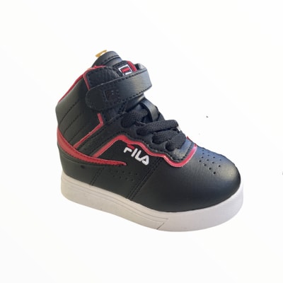 Zapatillas negras franja roja niño Fila