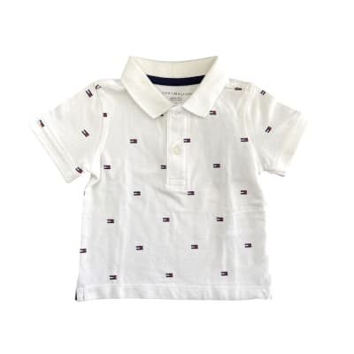 Polera Tommy Hilfiger Kids pique blanco1