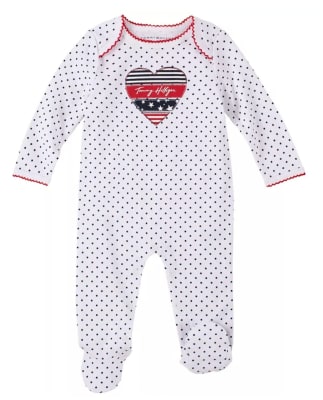 Enterito Tommy Hilfiger Kids blanco diseño corazon
