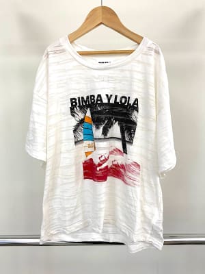 Polera Bimba y Lola estampado playa blanca1