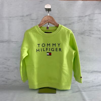 Poleron Tommy Hilfiger Kids verde fluorecente1