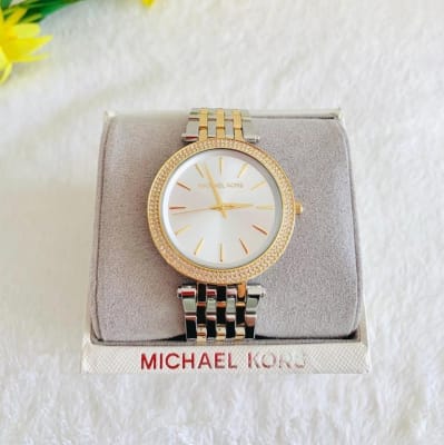 Reloj mujer Michael Kors correa metalica circunferencia circones plateado con dorado