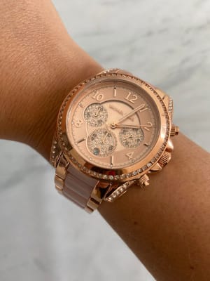 Reloj Michael Kors correa eslabones nacar/rose gold2